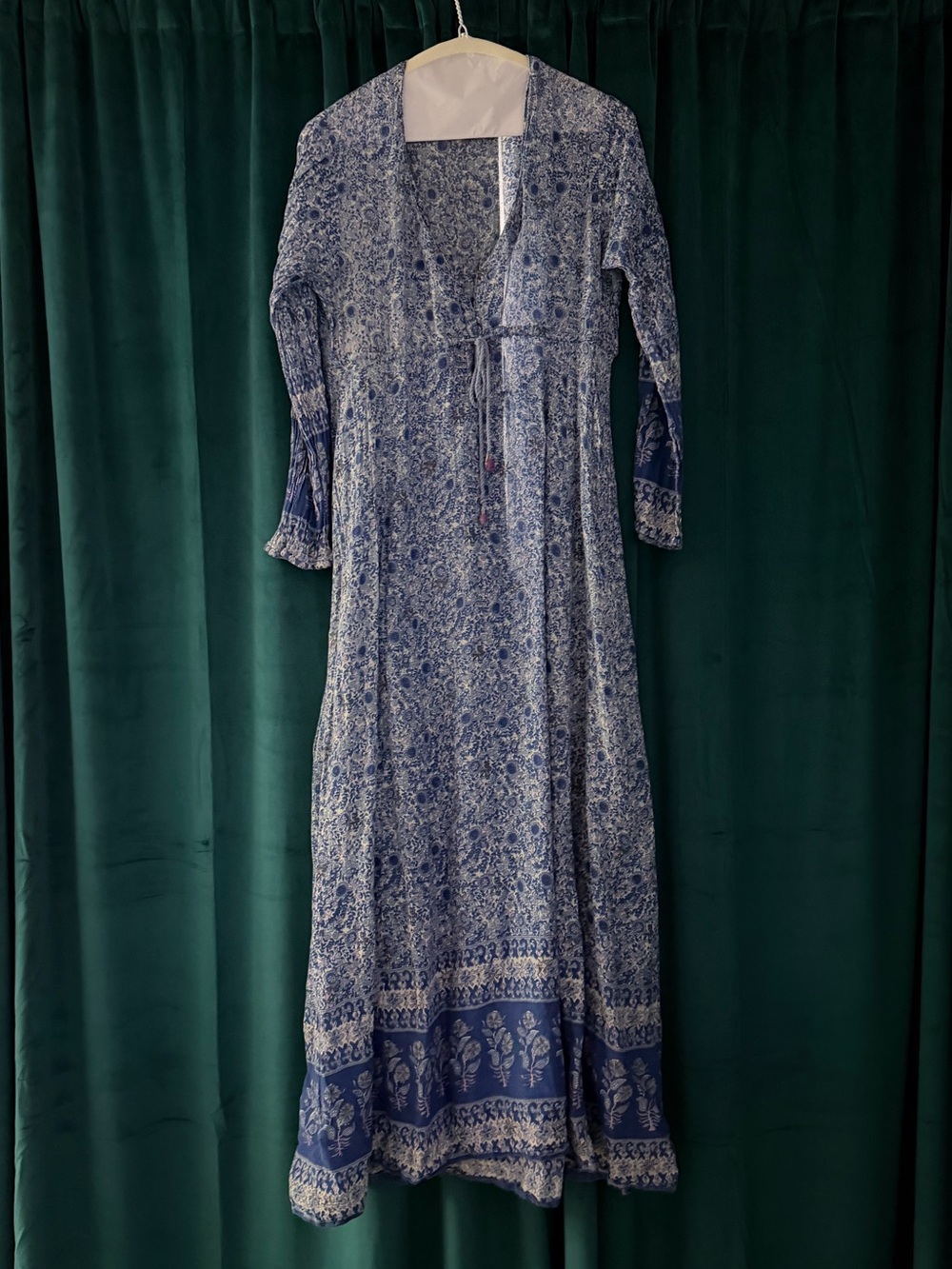 The Most Beautiful Vintage Boho Hippie India Gauze Goddess Dress Cinch Waist π₯